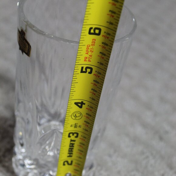 Set of 4 Crystal Zajecar Glass Tumbler 24% Lead Heavy Duty Glassware EUC - Picture 5 of 6